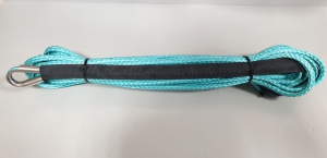 Трос синтетический для лебедки RusArmor 6мм под крюк (15м) синий пропитка