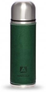 Термос с узким горлом с кожаной вставкой