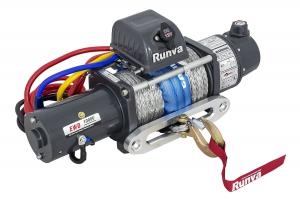 Лебёдка электрическая двухскоростная 12V Runva 10000 lbs 4500кг (синтетический трос)