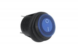 Переключатель влагозащищенный, синий, круглый влагозащищенный