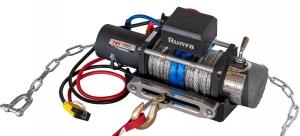 Лебёдка переносная РИФ 10000SR c облегчённой площадкой на цепях и проводами (синт. трос)