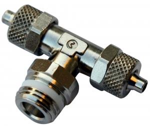 Соединение тройник 6/4-1/4 с упл.кольцом