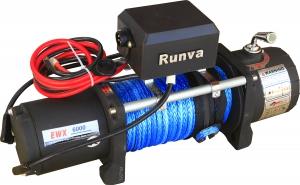 Лебёдка электрическая 12V Runva 6000 lbs 2500 кг (синтетический трос)