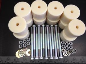 Боди лифт комплект 50 мм УАЗ Хантер капролон (d=60 мм) с крепежом (12 болтов М12x200)