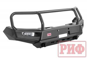 Бампер РИФ силовой передний Mitsubishi Pajero Sport 2015+ с доп. фарами и защитной дугой