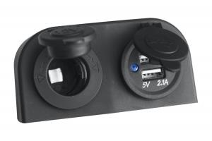 Розетка комбинированная с USB 3,1А в корпусе