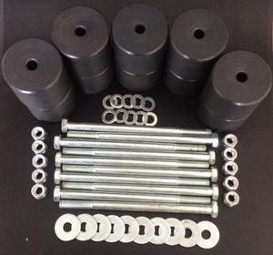 Боди лифт комплект 50 мм УАЗ-452 капролон (d=70 мм) с креп-ом (8 б-ов М10х160 + 2 б-та М12х200) чёрн