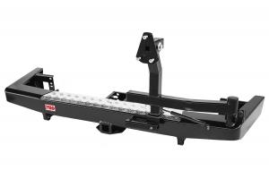 Бампер РИФ силовой задний УАЗ Патриот 2015+ с квадратом под фаркоп и калиткой, лифт 65 мм