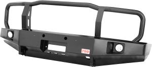 Бампер РИФ передний Toyota Land Cruiser 76/78 2007+ c доп. фарами и защитной дугой, с площадкой под