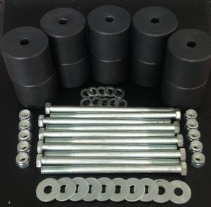 Боди лифт комплект 65 мм УАЗ Патриот капролон (d=70 мм) с крепежом (10 болтов М12x200) черный цвет