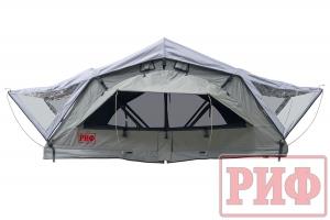 Палатка на крышу автомобиля РИФ Soft RT01-140 усиленная, тент серый