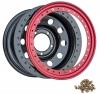 Диск усиленный УАЗ стальной черный 5x139,7 8xR15 d110 ET-19 с бедлоком (красный)