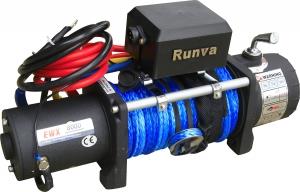 Лебёдка электрическая 12V Runva 8000  lbs 3629 кг (синтетический трос)