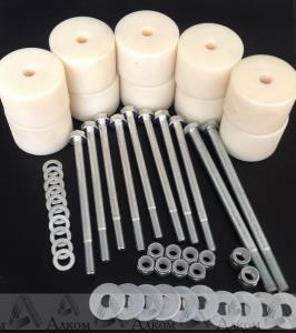 Боди лифт комплект 80 мм УАЗ-452 капролон (d=60 мм) с крепежом (8 болтов М10х160 + 2 болта М12х200)