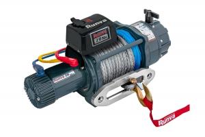 Лебёдка электрическая 12V Runva 20000 lbs синтетический трос (влагозащищенная)