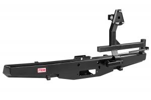 Бампер РИФ силовой задний УАЗ Буханка с площадкой под лебедку и калиткой, лифт 65 мм