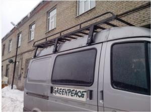 Алюминиевый багажник RusArmor на соболь/газель