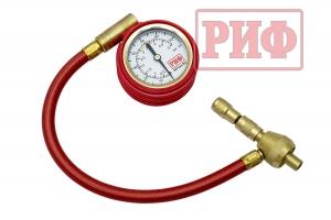 Дефлятор-манометр аналоговый РИФ 2" с шлангом от 0 до 5 атм