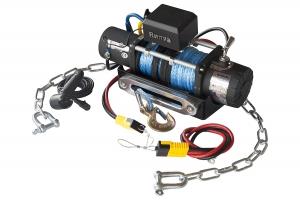 Лебёдка переносная РИФ 9500SR c облегчённой площадкой на цепях и проводами (синт. трос)