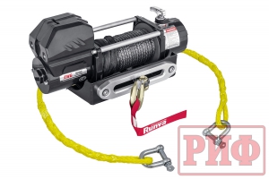 Лебёдка переносная РИФ 9000SR c облегчённой площадкой и проводами (синтетический трос)