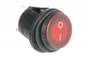 Переключатель влагозащищенный, красный, круглый влагозащищенный