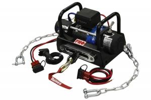 Лебёдка переносная РИФ 9500SR c площадкой на цепях и проводами (в сборе)