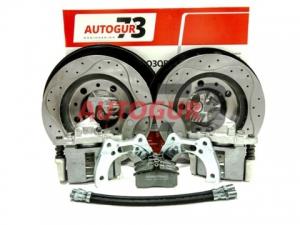 Дисковые тормоза с перфорированными дисками для УАЗ задний мост Тимкен/Спайсер (универсальные) с суп