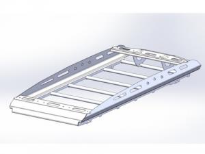 Багажник экспедиционный аэродинамический алюминиевый для Toyota Land Cruiser Prado 120