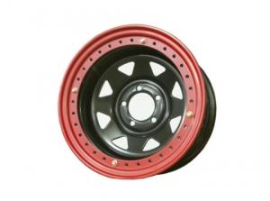 Диск колёсный стальной штампованный с бедлоком 5x114.3, размер 8х15, ET -19, ЦО 84, черный, №121