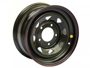 Диск колёсный стальной штампованный 5x139.7, размер 8х17, ET +15, ЦО 110, черный, №67B