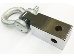 Переходник буксирный (квадрат) с шаклом 3/4 (до 4,75т.) (Цвет: Хром)