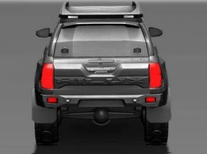 Накладка на задний борт Hilux (шагрень)