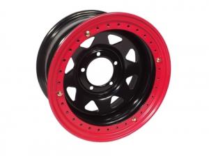 Диск колёсный стальной штампованный с бедлоком 5x139.7, размер 7х15, ET 0, ЦО 110, черный, №104