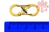 Карабин s-образный с блокировкой 36мм (gold)